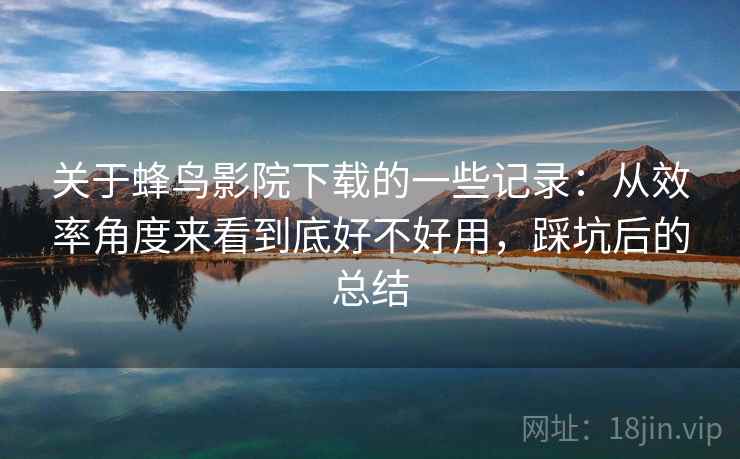 关于蜂鸟影院下载的一些记录：从效率角度来看到底好不好用，踩坑后的总结
