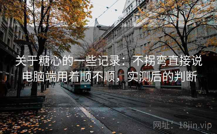 关于糖心的一些记录：不拐弯直接说电脑端用着顺不顺，实测后的判断