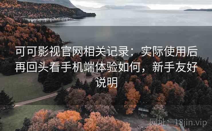 可可影视官网相关记录：实际使用后再回头看手机端体验如何，新手友好说明