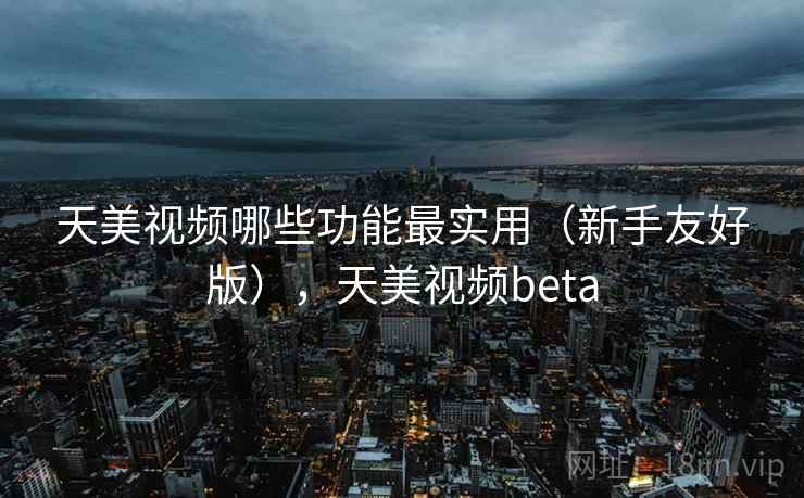 天美视频哪些功能最实用（新手友好版），天美视频beta