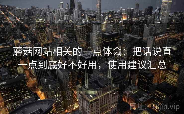 蘑菇网站相关的一点体会：把话说直一点到底好不好用，使用建议汇总