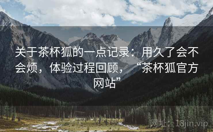 关于茶杯狐的一点记录：用久了会不会烦，体验过程回顾，“茶杯狐官方网站”