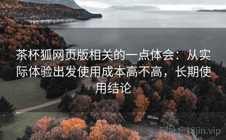 茶杯狐网页版相关的一点体会：从实际体验出发使用成本高不高，长期使用结论